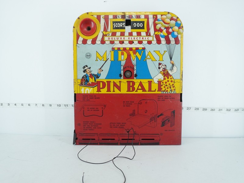 VINTAGE MIDWAY 10¢ DELUXE ELECTRIC PINBALL GAME BOARD AS-IS PARTS