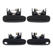 4 Piece Set of Outside Door Handles Textured Black for 1998-2002 Corolla