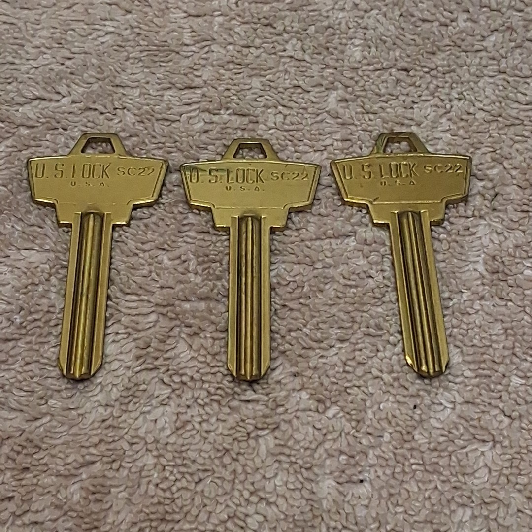 U.S. Lock SC22 Ilco 1307W Key Blanks (Lot Of 3) Locksmith NOS