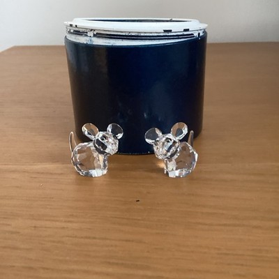 SWAROVSKI LOVLOTS PIONIERE JOE & HARRY ZWEI MÄUSE IN KLAREM KRISTALL VERPACKT