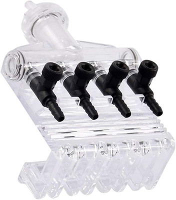 4-Way Aquarium Air Check Flow Control Swtich Gang Valve