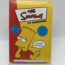 Vintage 2002 The Simpsons Valentines Day Cards Paper Magic Group 32 Count New
