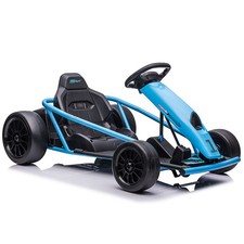 24V Go Kart for 8-12Y Kids, 300W 2 Motors, Drifting, Music, Horn, Load 175lbs