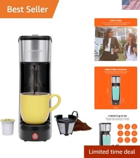 Versatile K-Cup and Ground Coffee Brewer - Quick and Portable Coffee Solution