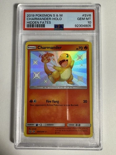 Hidden Fates Charmander SV6/SV94 Shiny Vault PSA 10