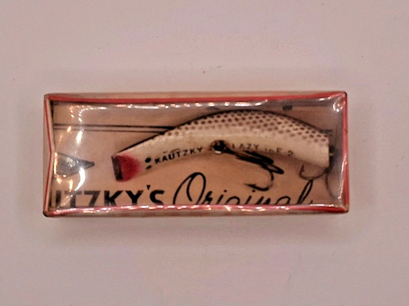 VINTAGE LAZY IKE Fishing Lure W/Box/Paperwork Kautzky Corp USA 2 1/2"