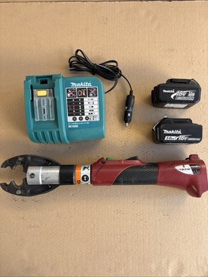 Burndy PATMD-LI Hydraulic Greenlee Crimper Crimping 6 Ton Battery and DC Charger