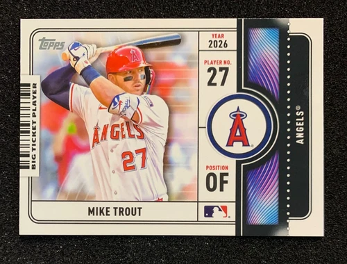 Mike Trout 2026 Topps Series 1 Big Ticket Player BTP-1