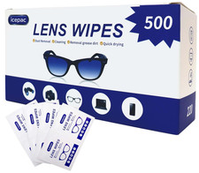 Lens Cleaning Wipes 500 Pack Pre-Moistened Individually Wrapped for Glasses