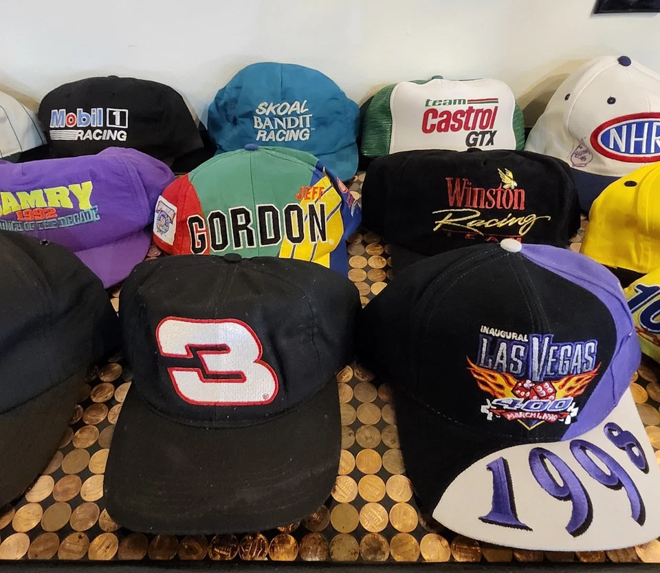 Lote De 15 Sombreros NASCAR De Colección De Años 80 90 Y2K Earnhardt Gordon Winston #3 Raro Foto 4 de 4