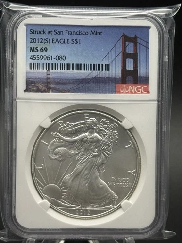 2012-(S) 1oz American Eagle MS69 Struck at San Francisco NGC