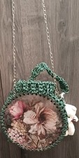 Handmade Crochet Acrylic Purse Handbag