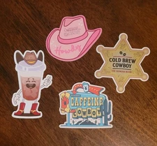 Dutch BROS AND HUMAN BEAN STICKERS ☕️ COWBOY COFFEE EXCLUSIVE RARE LIMITED
