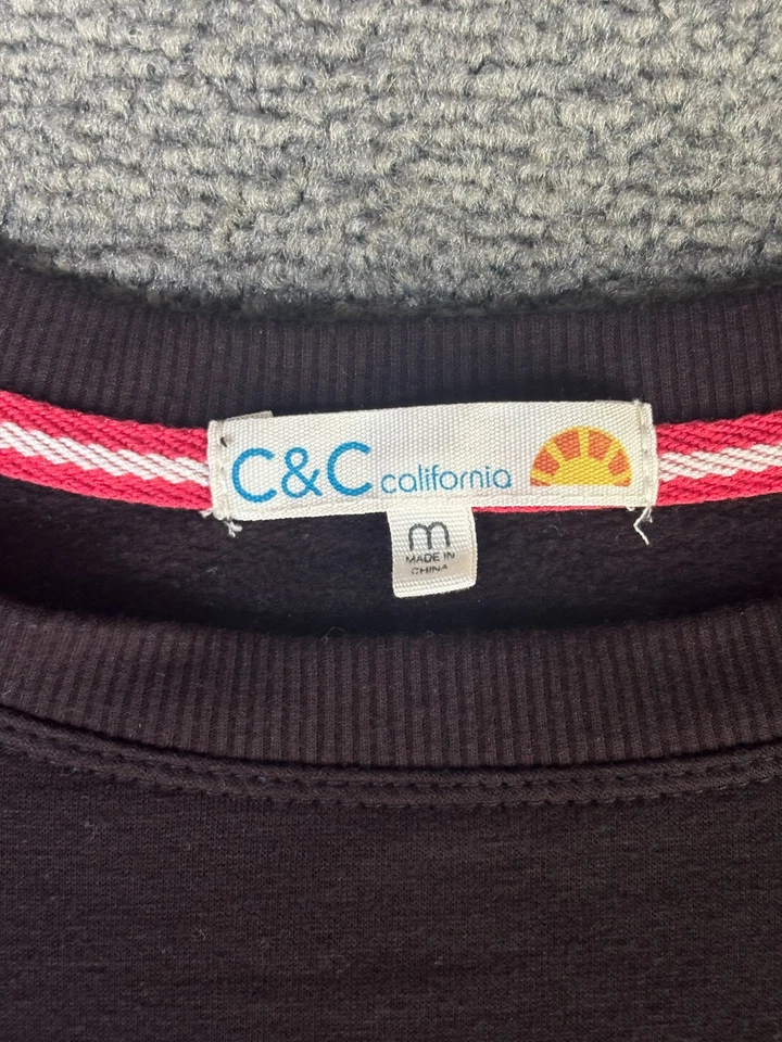 Suéter C&C California Para Hombre Talla Mediana Negro Cuello Redondo Manga Larga Pullover Foto 3 de 4