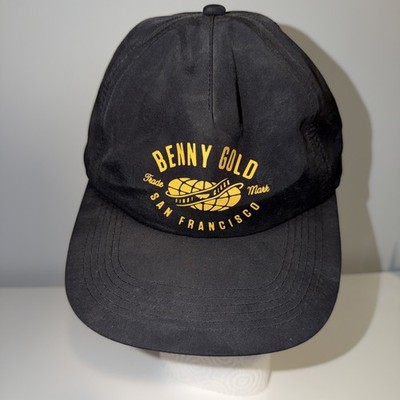 Benny Gold Black Nylon Hat Cap gold Black Colorblock Adult first class San Fran