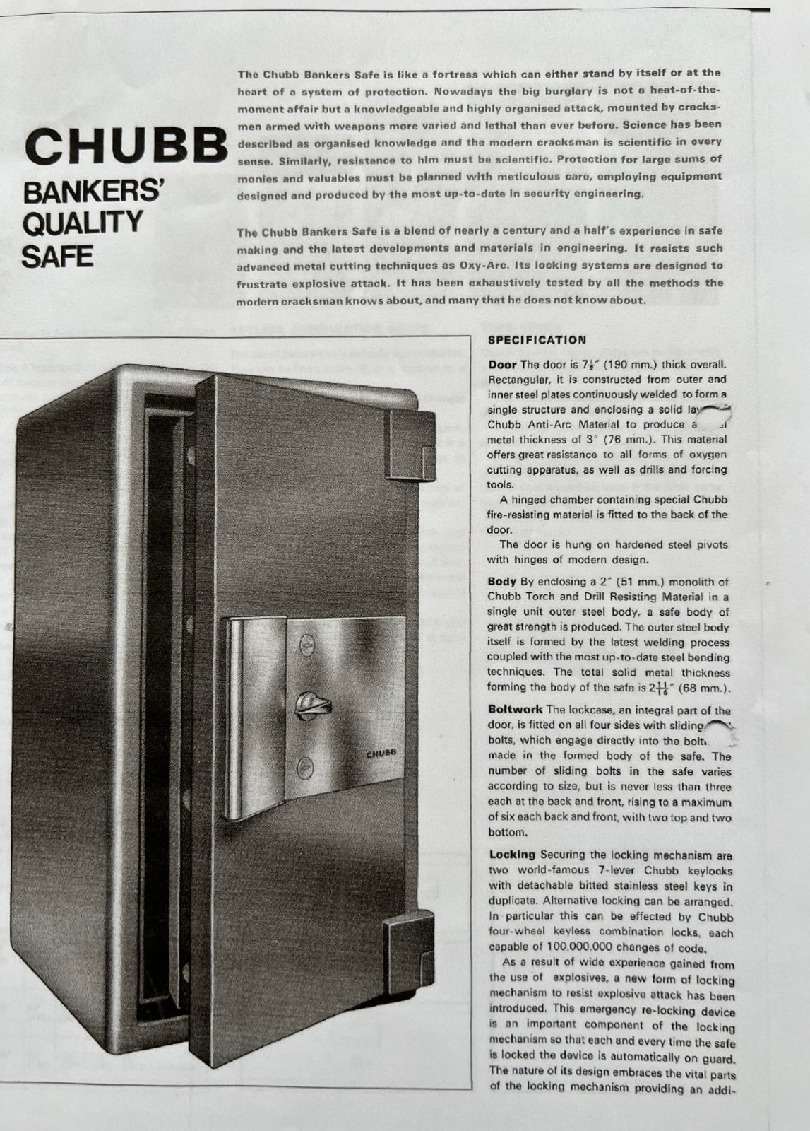 Chubb Bankers Quality TRTL30x6Eq Safe