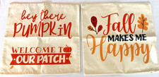 Fall Throw Pillow Covers 18X18" Set of 2 Farmhouse Home/Patio Decor Orange