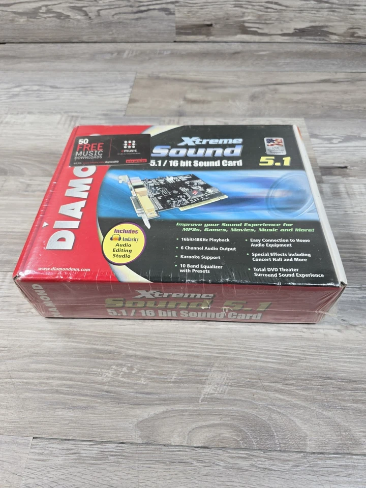 Diamond Xtreme Sound PCI (XS51) Sound Card New In Box Sealed 5.1/16 Bit Sound - Image 3 of 4
