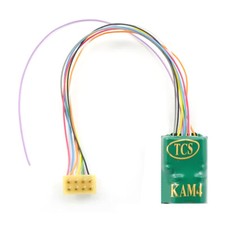 TCS 1487 KAM4P-MH 4-Function Harnessed Decoder for HO Scale Locomotives