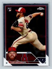 2023 Topps Chrome Rookie Card RC #USC165 Sam Bachman Los Angeles Angels. rookie card picture
