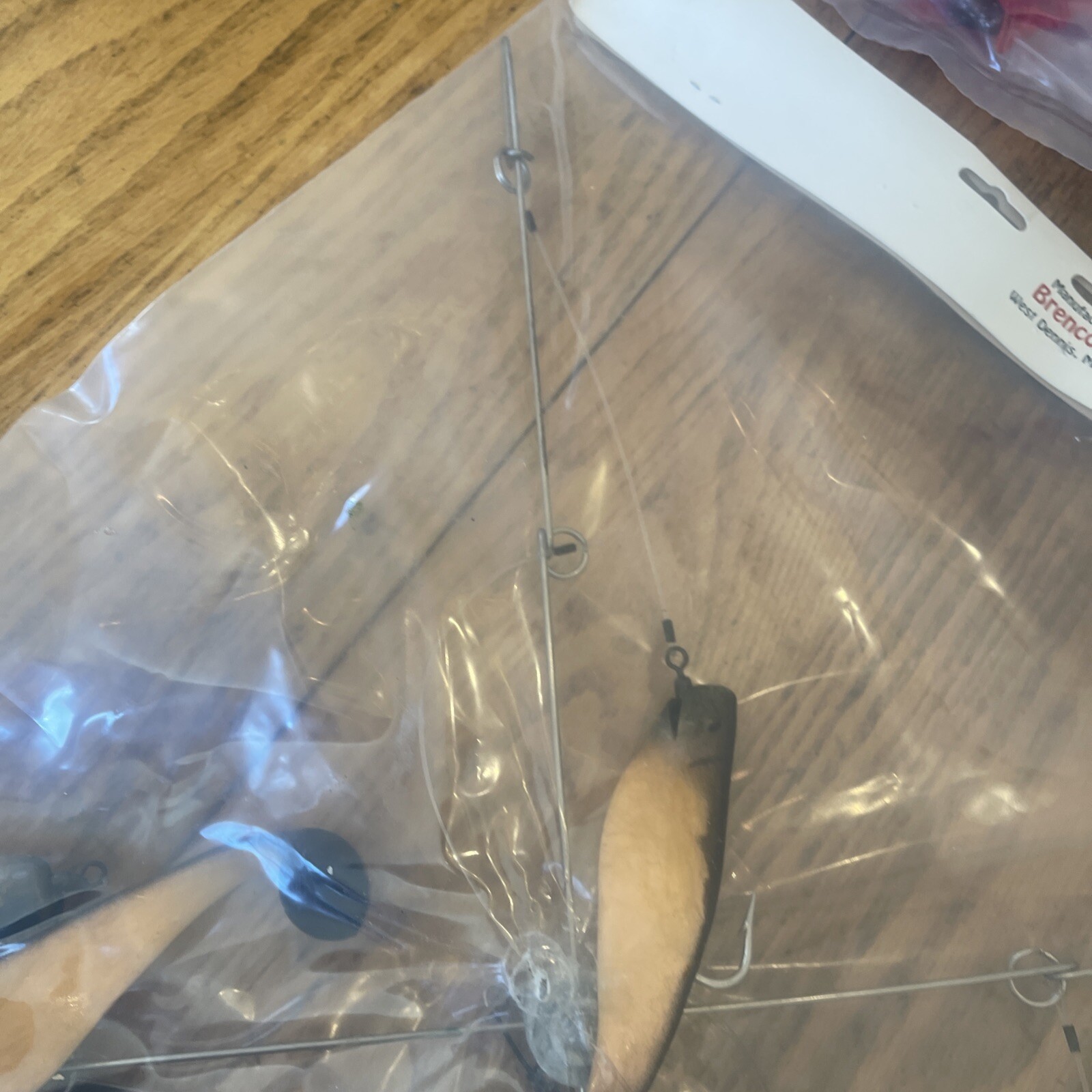 9” Umbrella Rig 4 Arm 11” With 6” Shad (9) Pearl Black 8/0 Hook Mustad New Pkg - Image 20