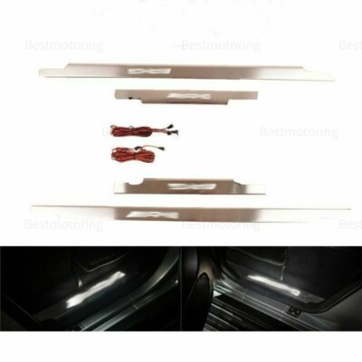 For AMG White Led Door Sill Silver Trim For BENZ W463 G63 G65 G350 G400 G55 G500