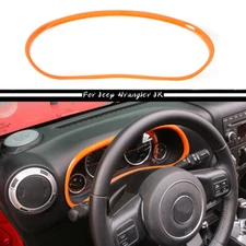 Inner Dashboard Frame Decor Trim Cover Bezels For Jeep Wrangler JK 11-18 Orange