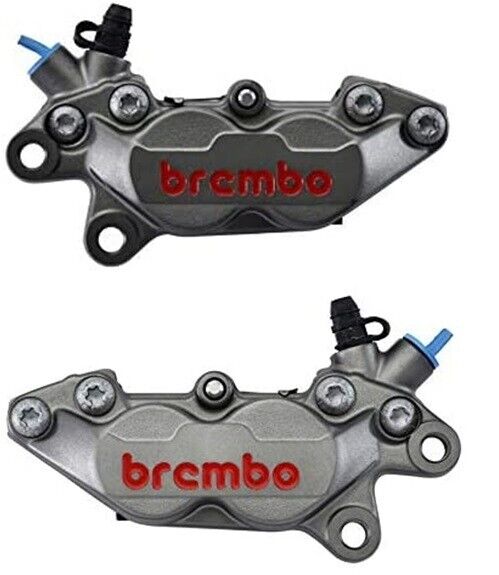Brembo Axial 40mm P4 30/34 Caliper Titanium Color RH LH Pair Brembo Axial 40mm P4 30/34 Caliper Titanium Color RH LH Pair