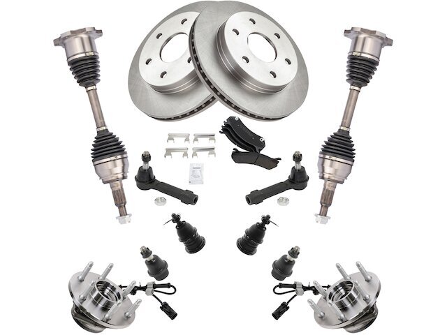 Front Brake Pad Rotor Wheel Hub Kit for Chevy Avalanche 1500 2002-2006 62JFXP