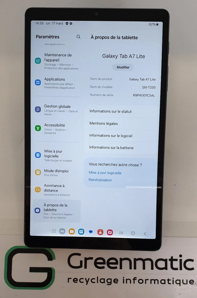 Samsung Galaxy Tab A7 10.4 · 32GB · Wi-Fi, photo 2 sur 5