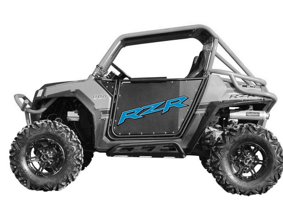 RZR decal 4 pack graphic / BLUE / vinyl adhesive stickers / decal pack ...