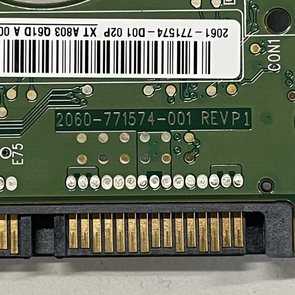 WD WD2500BEKT-60V5T1 2.5" SATA HDD PCB Board 2060-771574-001 REV P1 R/N 701574 - Image 2 of 4
