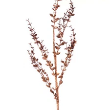 Factory Direct Craft Brown Glittered Artificial Leaf Sprays | 2 Sprays