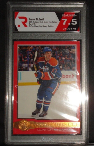 Connor McDavid [Red] #R-1 2015 Upper Deck O-Pee-Chee Glossy Rookies card