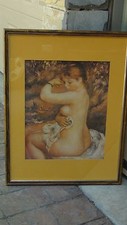 PIERRE AUGUSTE RENOIR 1841-1919 PRINT "WOMAN AT TOILETTE"FRAMED