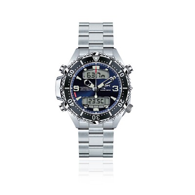 CHRIS BENZ DEPTHMETER DIGITAL 200M Tiefseeblau mit Metallband