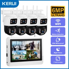 KERUI 8CH NVR LCD Screen 6MP Wireless Security Camera System Surveillance kits 