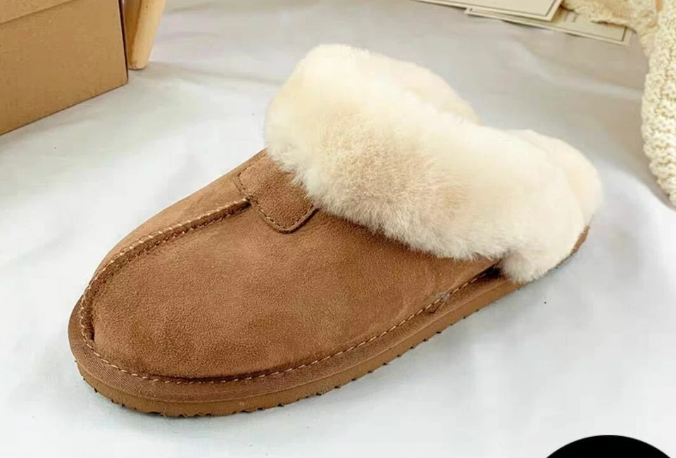 Authentic / Real Womens Australian Sheepskin Slippers - Image 2 of 2