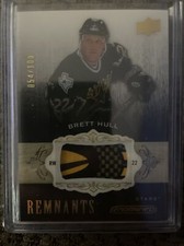 2018-19 Upper Deck Engrained Remnants /100 #R-BH Brett Hull Dallas Stars