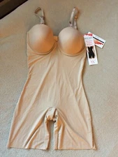 Red Hot SPANX sz L Neutral  Strapless Cupped Shaping Bodysuit Style 10173R NWT
