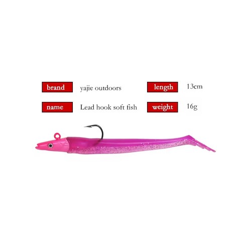 4 x Sandeel Sea Fishing Lures Jighead Soft Savage Bass Cod Bait Gear 16 Grams - Picture 5 of 14