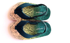 Cat Jack Toddler Boys' Blue Leaf Print Shawn Flip Flop Sandals Size M 7/8