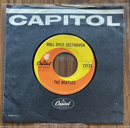 The Beatles Roll Over Beethoven Capital 72133 45rpm Canadian Press (Dec. 1963)
