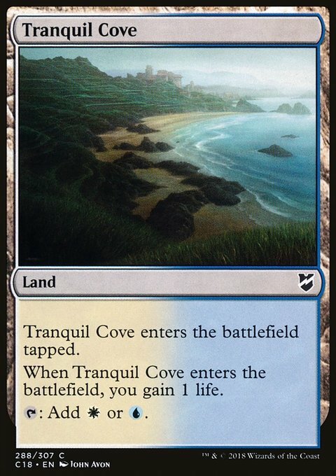 Magic the Gathering MTG Tranquil Cove (288) Commander 2018   LP