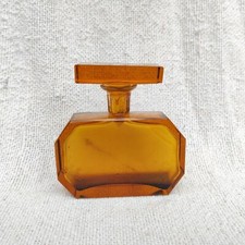 1930s Vintage Art Déco Ambre Verre Flacon de Parfum Décoratifs Collection G995