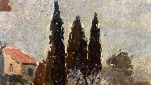 JEANNE LANGLOIS-BELLOT (1894-1986) Ölgemälde - Dorfszene, Impressionist - Bild 7 von 9