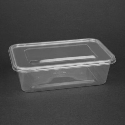 Pack of 250 Fiesta Medium Plastic Microwave Container Takeaway  