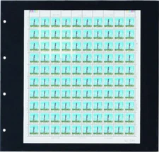 Lighthouse Maximum Large Pages 1 Pocket For Mint Sheets Open Top Black Pack of 5