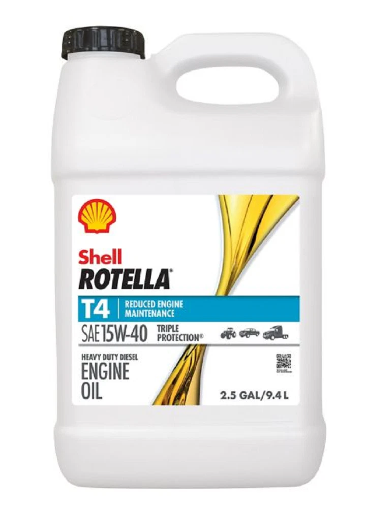 Shell Rotella 550045127 T4 SAE 15W40 Triple Protection Motor Oil 2.5 gal