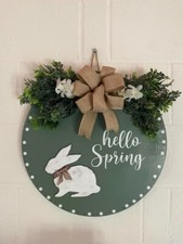 Hello Spring door hanger sign